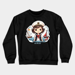 kawaii sailor girl Crewneck Sweatshirt